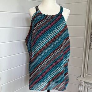 Ricki’s Geometric Print Halter Top, Size 14, great condition